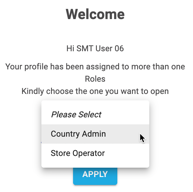 A screenshot of a welcome page
Description automatically generated